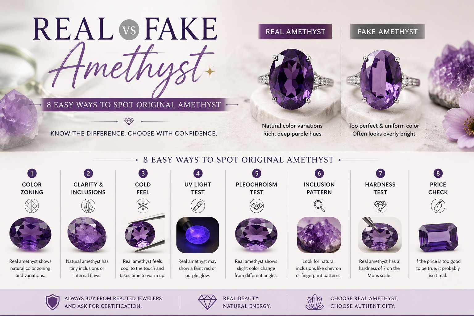 Real vs Fake Amethyst 8 Easy Ways to Spot Original Amethyst-valentinesilverinternational
