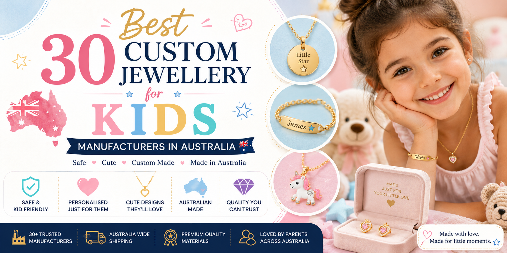 Best 30 Custom Jewellery for Kids Manufacturers in Australia-valentinesilverinternational
