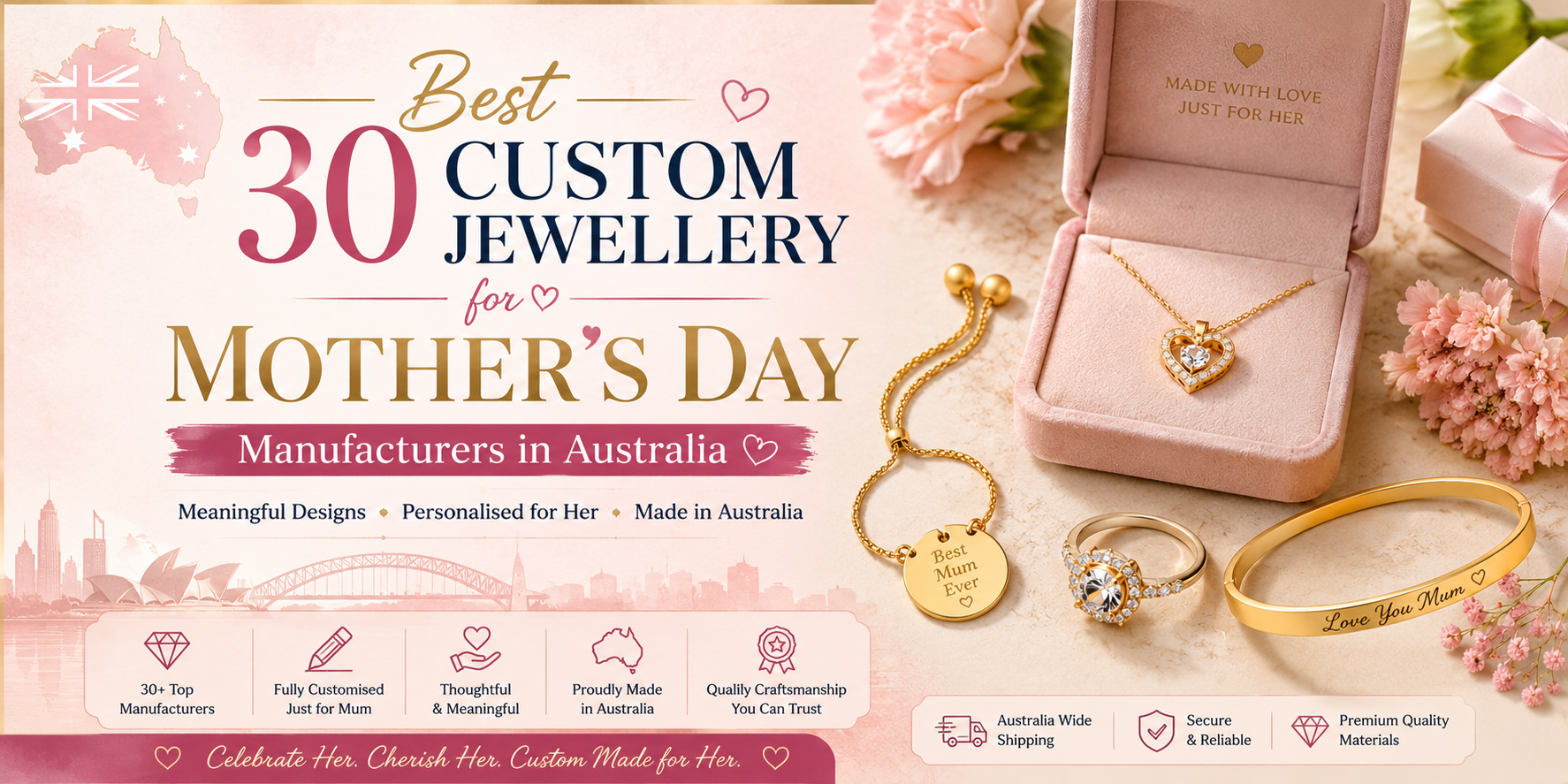 Best 30 Custom Jewellery for Mother’s Day Manufacturers in Australia-valentinesilverinternational