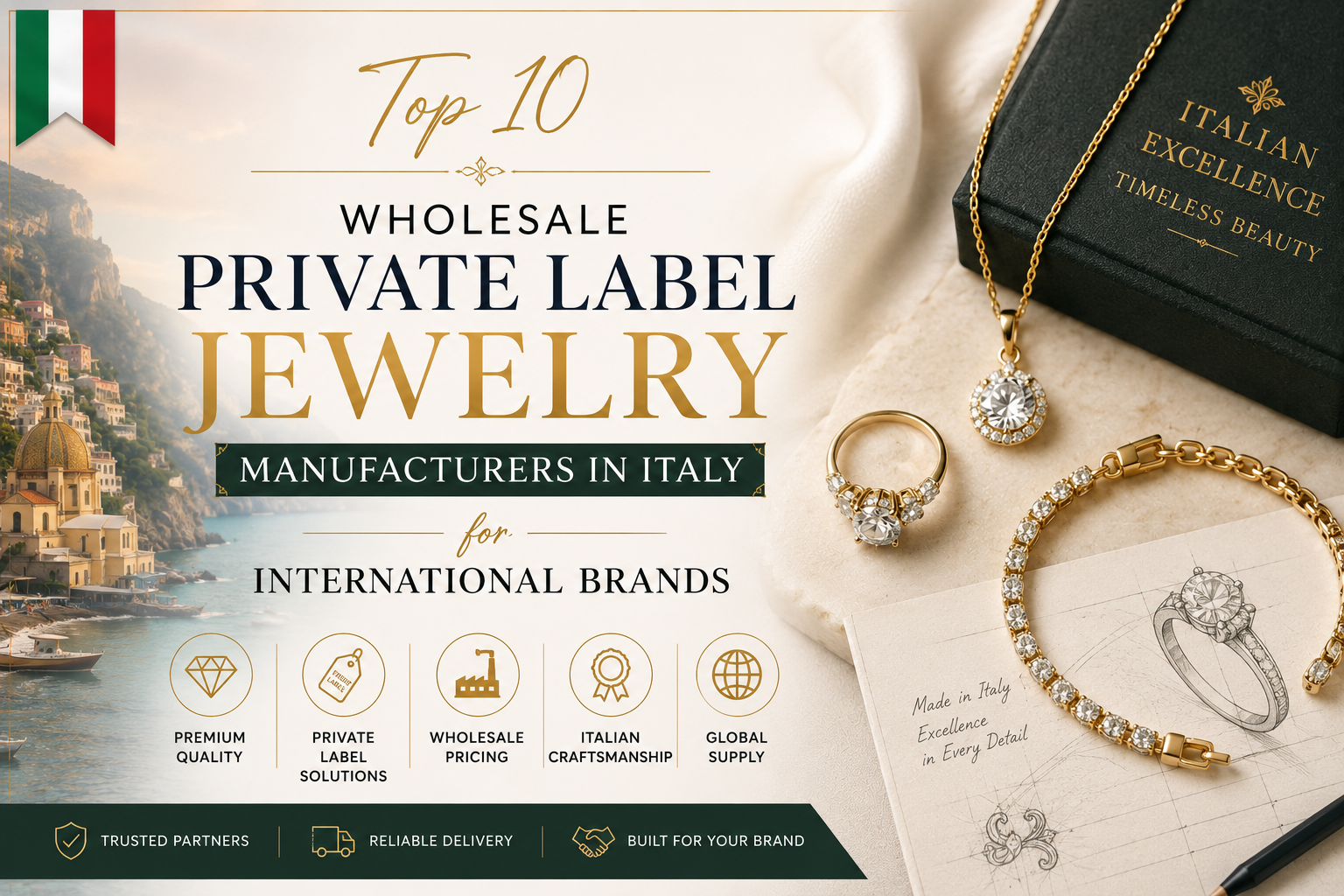 Top 10 Wholesale Private Label Jewelry Manufacturers in Italy for International Brands