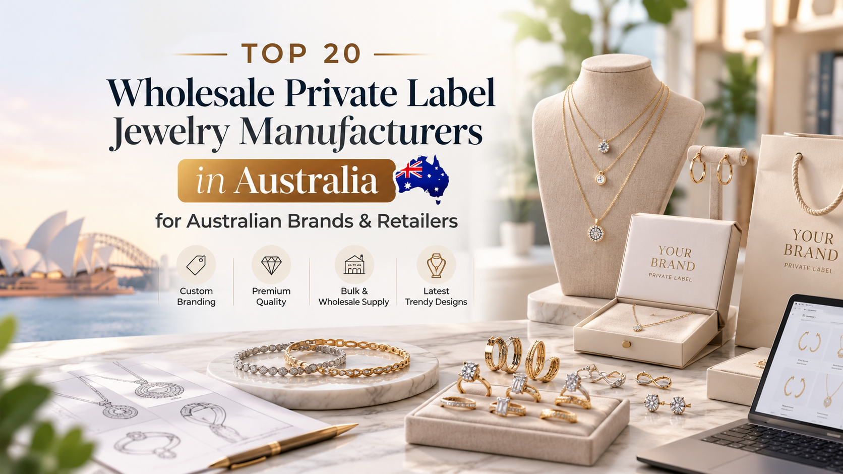 Top 20 Wholesale Private Label Jewelry Manufacturers in Australia for Australian Brands & Retailers
