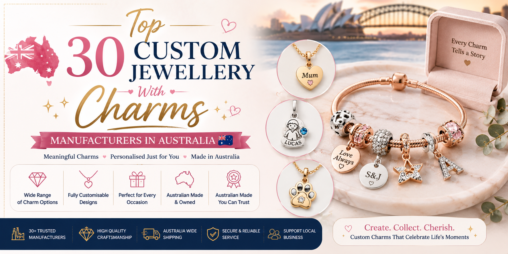 Top 30 Custom Jewellery With Charms Manufacturers in Australia-valentinesilverinternational