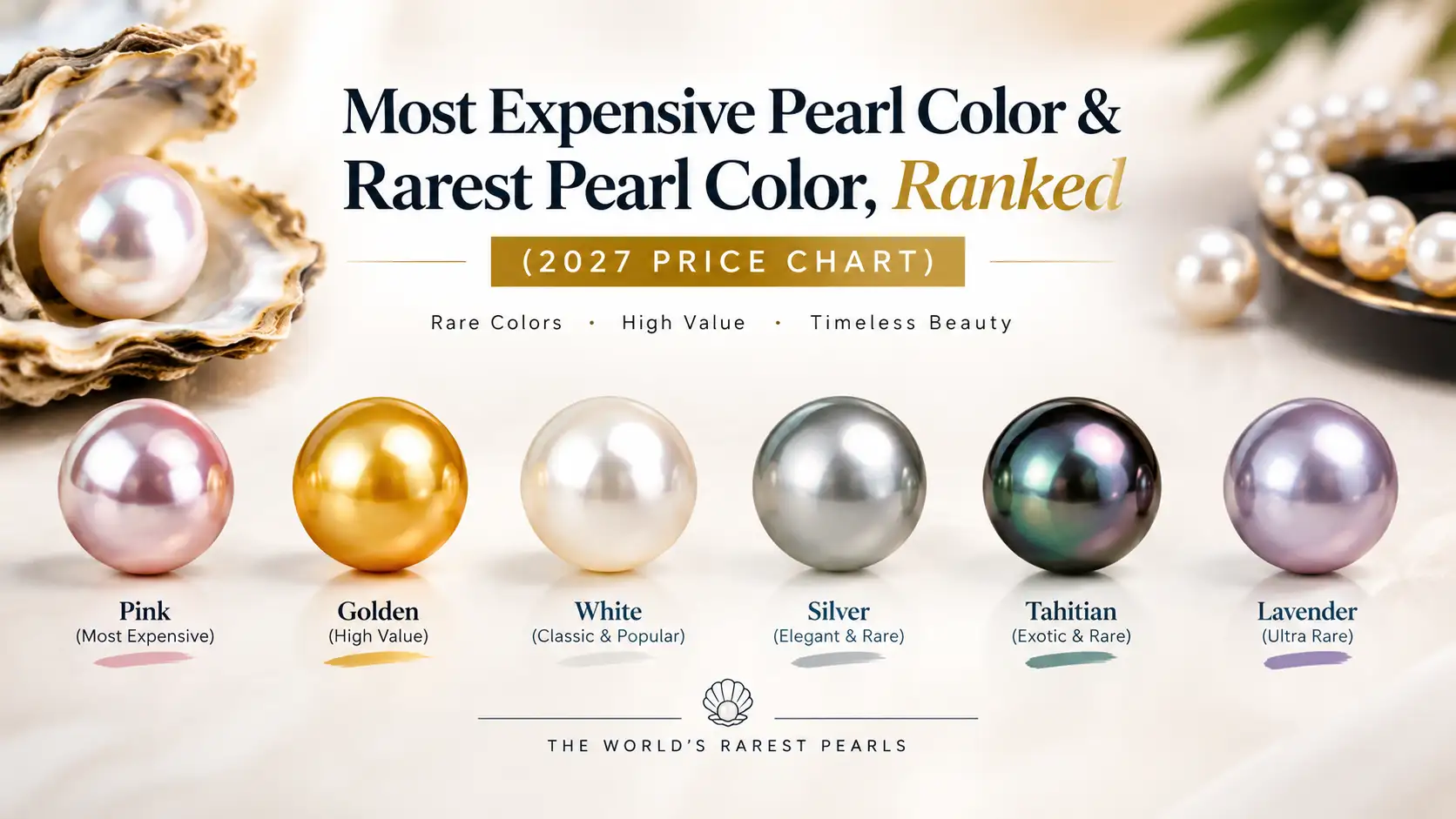 Most Expensive Pearl Color & Rarest Pearl Color, Ranked (2027 Price ...